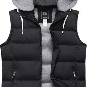 NWOT ZShow Women's Outerwear Vest Hooded Puffer Vest Padded Winter Vest Jacket